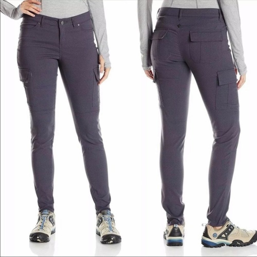 Prana Zion Meme Diamond Printed Cargo Skinny Leg Pants In Quartz